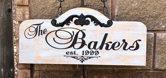 Personalized Wood Sign – Custom House Number, Garden Decor, Outdoor Name Plaque, Address Marker