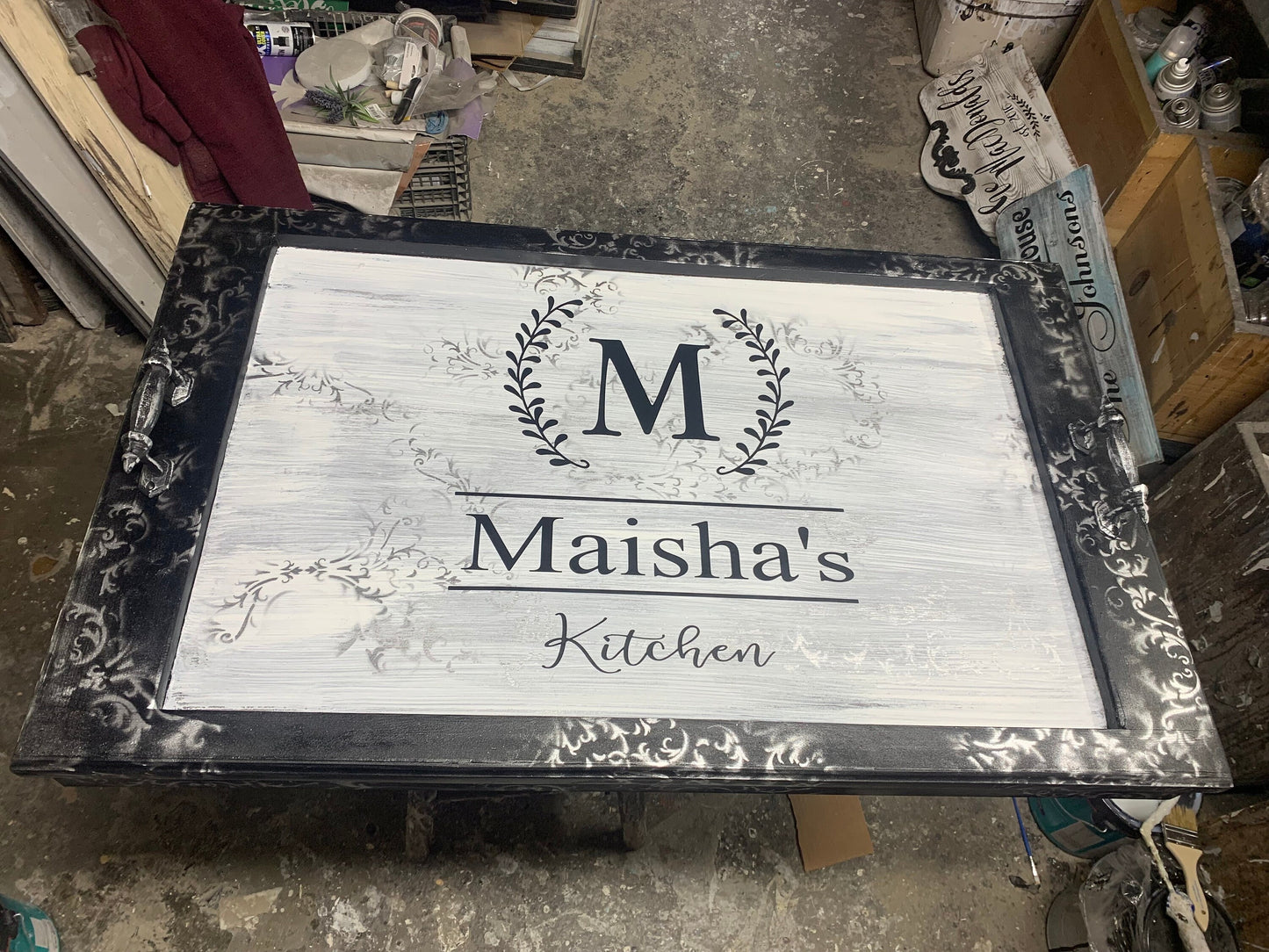 Wood Custom stove cover, Full coverage, gas stove cover, electric stove top cover, modern cover, SURROUND Box Toille Wash Gold or Silver