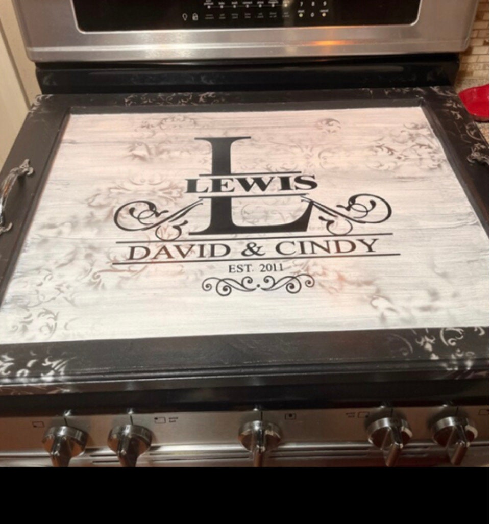 Tray Stove Top Cover/Gas stove cover,Wooden stove top cover,rv stove cover, glass stove cover wood/Custom cooktop cover,Toille Wash finish