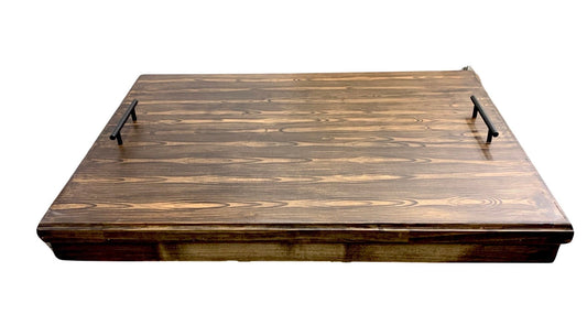 5 STYLES,CUSTOM size stove cover,Full coverage for gas,Box, Electric stove top cover,wood cover,Walnut finish,Modern cover,Box w Handles