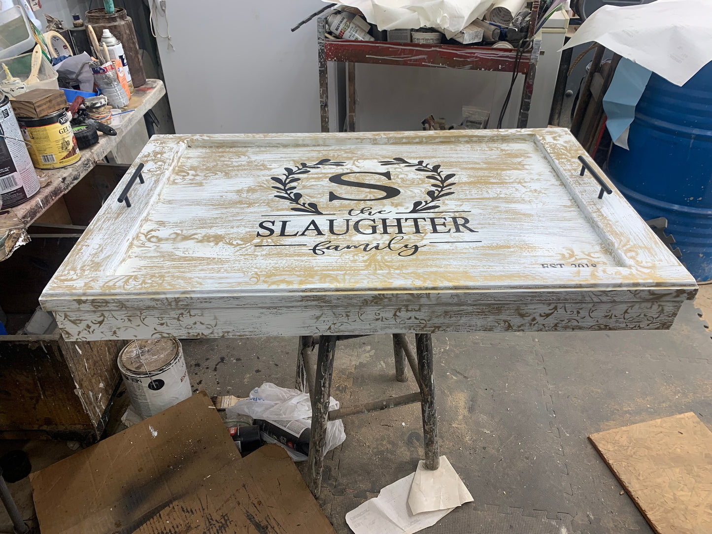 Enclosed stove top cover/Gas stove cover/custom stove cover/ electric stove top cover, noodle board, induction, 5 styles Toille WASH finish